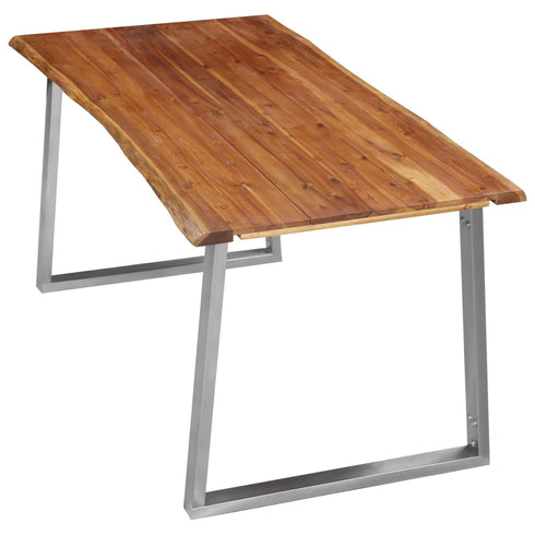 Rustika Rowe - 3 Piece Dining Set Solid Acacia Wood Brown