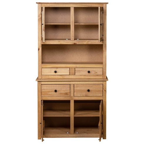 Rustika Rowe - Highboard 93x40.5x180 cm Solid Pine Panama Range