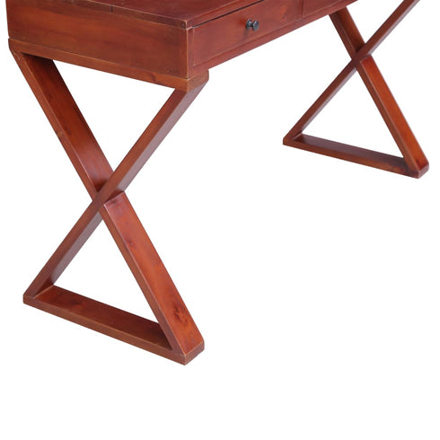 Swen Studio - Computer Desk Brown 132x47x77 cm Solid Mahogany Wood