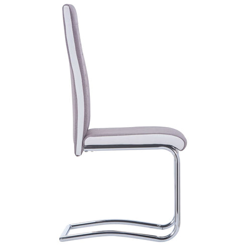 Swen Studio - Cantilever Dining Chairs 6 pcs Taupe Fabric