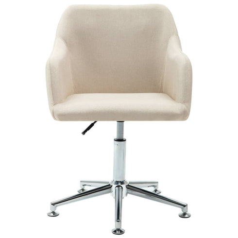Swen Studio - Swivel Dining Chairs 6 pcs Cream Fabric (UK/IE/FI/NO only) (6x331500)