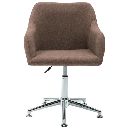 Swen Studio - Swivel Dining Chairs 6 pcs Brown Fabric (UK/IE/FI/NO only) (6x331501)