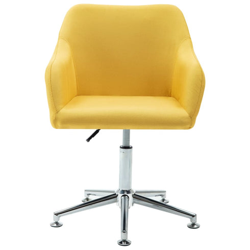 Swen Studio - Swivel Dining Chairs 6 pcs Yellow Fabric (UK/IE/FI/NO only) (6x331505)