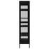 Lady Jillian - Display Cabinet Black 90x40x180 cm Steel and Tempered Glass