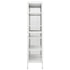 Lady Jillian - Display Cabinet White 90x40x180 cm Steel and Tempered Glass
