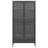 Lady Jillian - Display Cabinet Anthracite 90x40x180 cm Steel and Tempered Glass