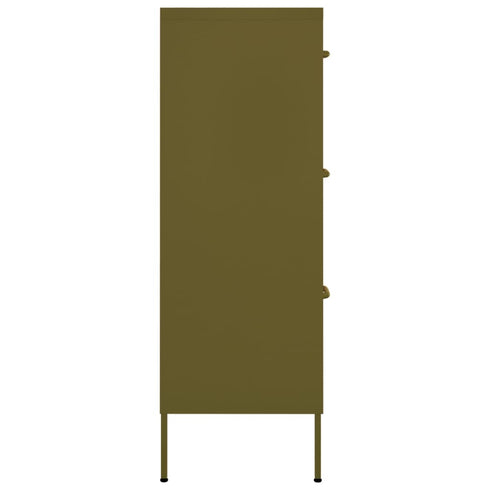 Lady Jillian - Drawer Cabinet Olive Green 80x35x101,5 cm Steel