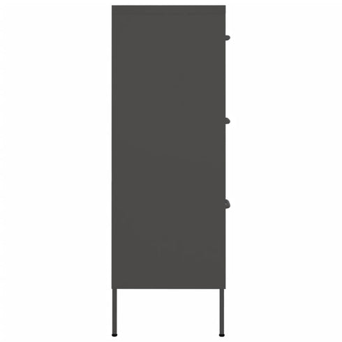 Lady Jillian - Drawer Cabinet Anthracite 80x35x101,5 cm Steel