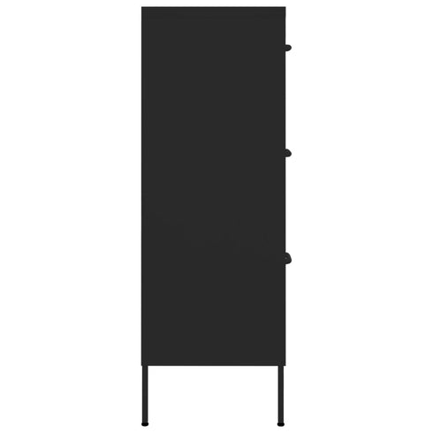Lady Jillian - Drawer Cabinet Black 80x35x101,5 cm Steel