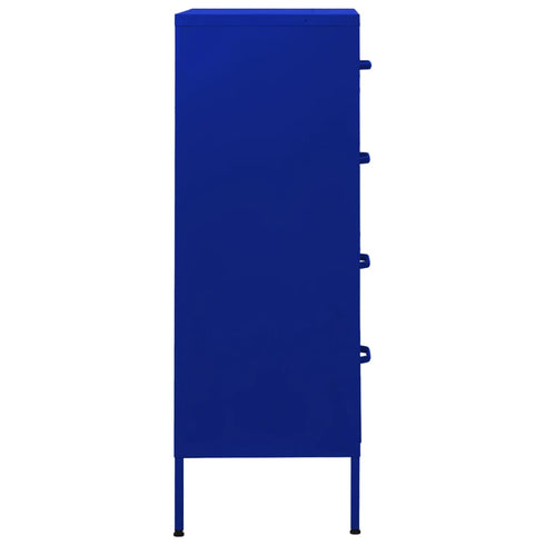 Lady Jillian - Chest of Drawers Navy Blue 80x35x101,5 cm Steel