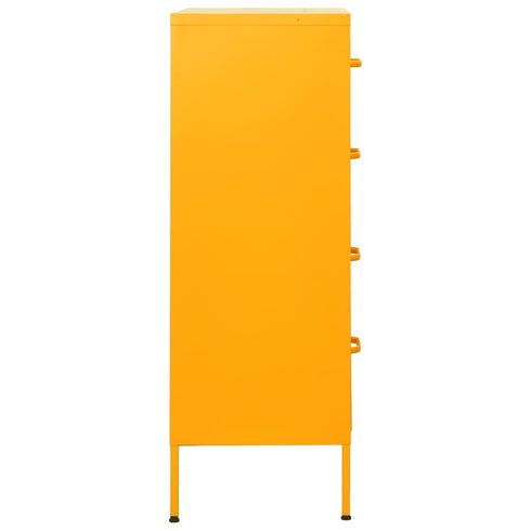 Lady Jillian - Chest of Drawers Mustard Yellow 80x35x101,5 cm Steel