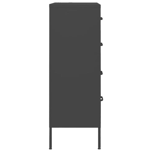 Lady Jillian - Chest of Drawers Anthracite 80x35x101,5 cm Steel