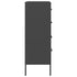 Lady Jillian - Chest of Drawers Anthracite 80x35x101,5 cm Steel
