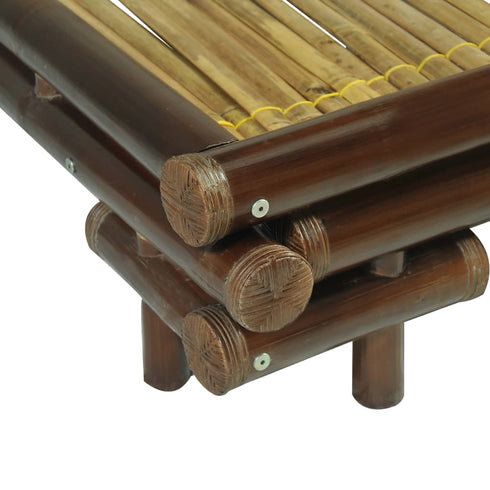 Aki Kagu - Bed Frame Dark Brown Bamboo 140x200 cm