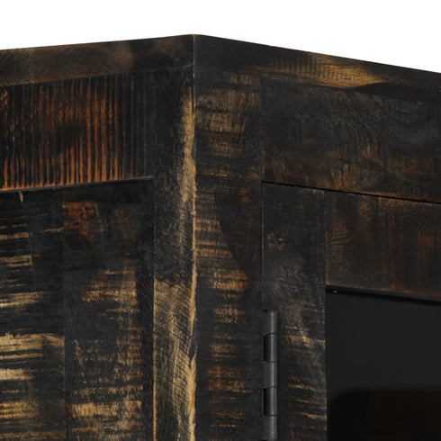 Rustika Rowe - Highboard Black 90x40x180 cm Solid Mango Wood