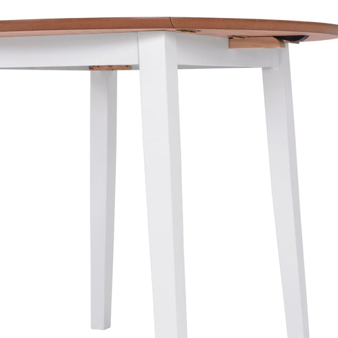 Maison Madeleine - Dining Set 5 Pieces MDF and Rubberwood White