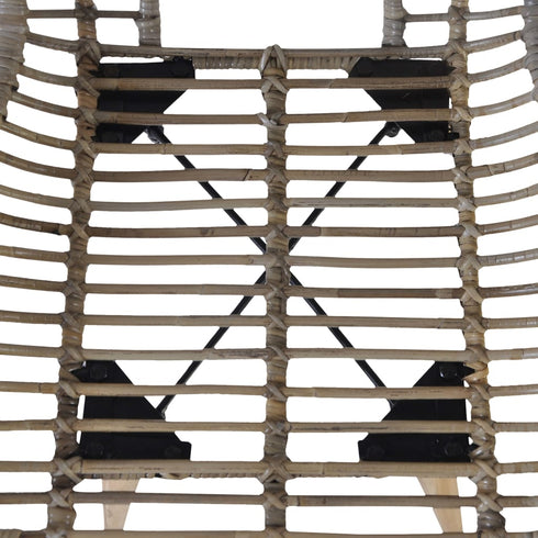 Swen Studio - Dining Chairs 6 pcs Brown Natural Rattan