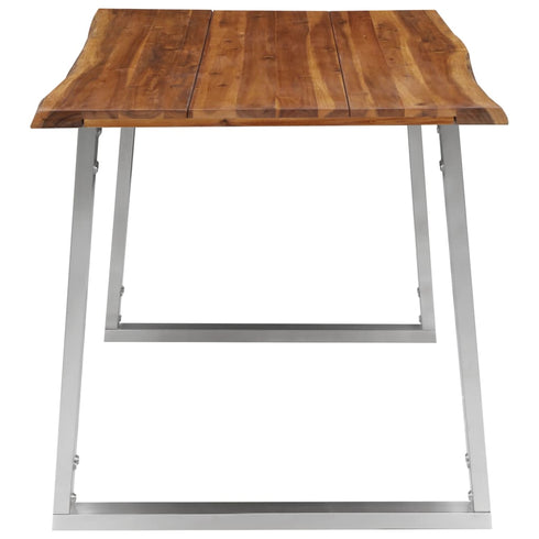 Rustika Rowe - 3 Piece Dining Set Solid Acacia Wood Brown