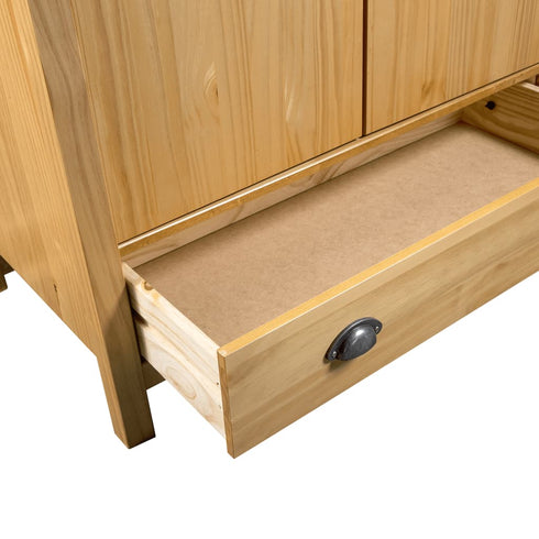 Maison Madeleine - 3Door Wardrobe "Hill Range" 127x50x170 cm Solid Pine Wood