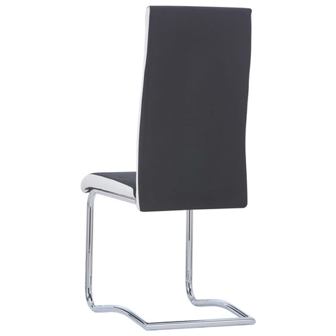 Swen Studio - Cantilever Dining Chairs 6 pcs Black Fabric