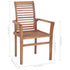 Swen Studio - 3072945 Stacking Dining Chairs 8 pcs Solid Teak Wood (2x44665)