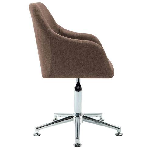 Swen Studio - Swivel Dining Chairs 6 pcs Brown Fabric (UK/IE/FI/NO only) (6x331501)