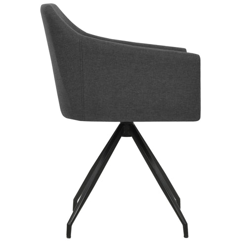 Swen Studio - Swivel Dining Chairs 6 pcs Dark Grey Fabric (UK/IE/FI/NO only) (3x331509)