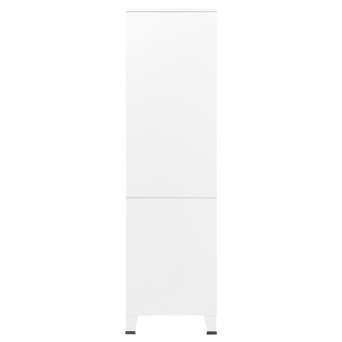 Lady Jillian - Industrial Wardrobe White 90x50x180 cm Metal