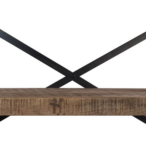 Rustika Rowe - Sideboard with Shelves Solid Mango Wood 120x35x200 cm