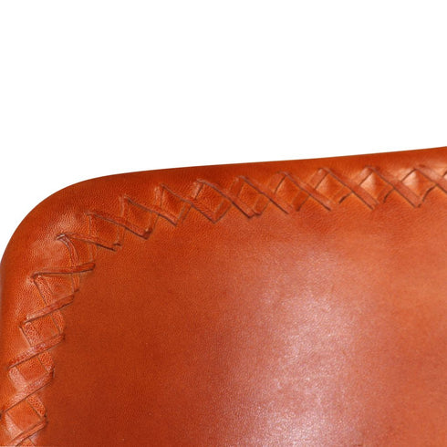 Swen Studio - Dining Chairs 6 pcs Brown Real Leather