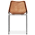 Swen Studio - Dining Chairs 6 pcs Brown and Beige Real Leather and Canvas