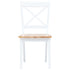 Maison Madeleine - 5 Piece Dining Set Solid Rubber Wood White and Brown