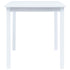 Maison Madeleine - 5 Piece Dining Set Solid Rubber Wood White