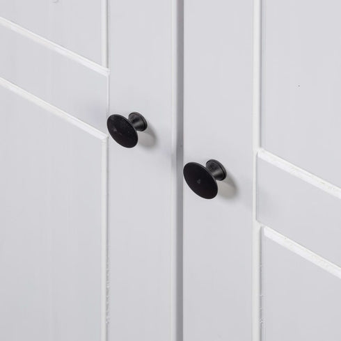 Maison Madeleine - 3Door Wardrobe White 118x50x171.5 cm Pine Panama Range