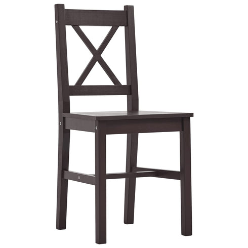 Maison Madeleine - 9 Piece Dining Set Pinewood Dark Brown