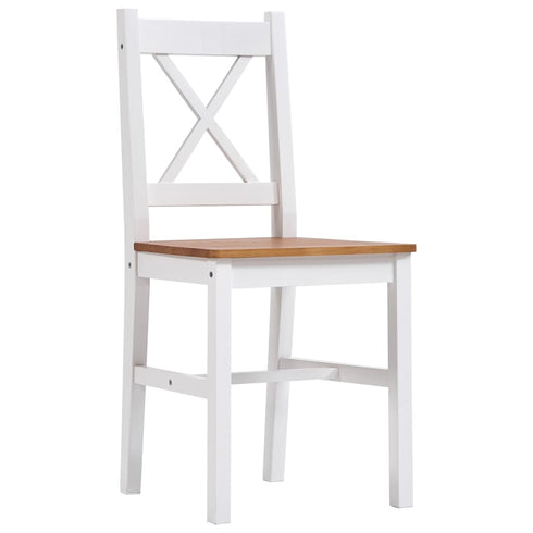 Maison Madeleine - 9 Piece Dining Set Pinewood White and Brown