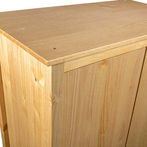 Maison Madeleine - 3Door Wardrobe "Hill Range" 127x50x170 cm Solid Pine Wood