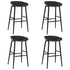 Swen Studio - 5 Piece Bar Set White and Black