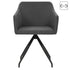 Swen Studio - Swivel Dining Chairs 6 pcs Dark Grey Fabric (UK/IE/FI/NO only) (3x331509)