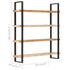 Rustika Rowe - 4-Tier Bookcase 160x40x180 cm Rough Mango Wood