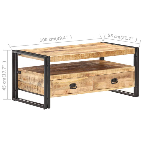 Rustika Rowe - Coffee Table 100x55x45 cm Rough Mango Wood