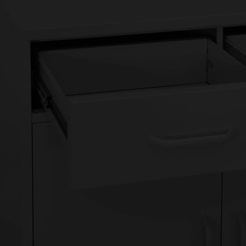 Lady Jillian - Storage Cabinet Black 80x35x101,5 cm Steel - Model 2
