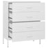 Lady Jillian - Chest of Drawers White 80x35x101,5 cm Steel