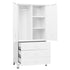 Lady Jillian - Industrial Wardrobe White 90x50x180 cm Metal