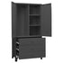Lady Jillian - Industrial Wardrobe Anthracite 90x50x180 cm Metal