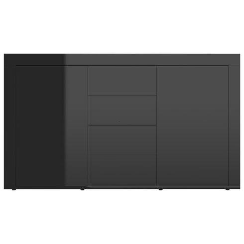 Rustika Rowe - Sideboard High Gloss Black 120x36x69 cm Chipboard