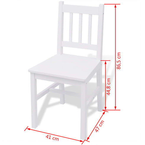 Maison Madeleine - Seven Piece Dining Set Pinewood White
