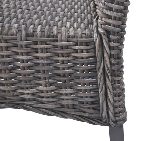 Swen Studio - Dining Chairs 6 pcs Brown Kubu Rattan and Mango Wood (3x246655)