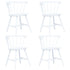 Maison Madeleine - 5 Piece Dining Set Solid Rubber Wood White