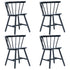 Maison Madeleine - 5 Piece Dining Set Solid Rubber Wood Black